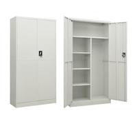 vidaXL Armario de taquilla de acero gris claro 90x40x180 cm