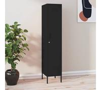 vidaXL Armario de taquilla de acero negro 35x46x180 cm