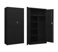vidaXL Armario de taquilla de acero negro 90x40x180 cm