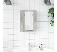 Vidaxl armario espejo baño luz led acrílico gris hormigón 40x12x45 cm