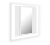 vidaXL Armario espejo de baño con luz LED acrílico blanco 40x12x45 cm