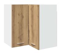 vidaXL Armario esquinero colgante Lyon – Roble artesanal, 57 x 57 x 60 cm, madera de ingeniería