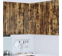 vidaXL Armario Esquinero de Pared LUCCA Roble Ahumado 57 x 57 x 100 cm