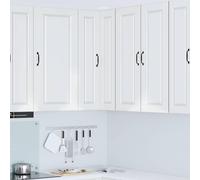 vidaXL Armario Esquinero de Pared PORTO 57 x 57 x 100 cm Multicolor Blanco brillante