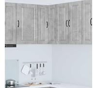 vidaXL Armario Esquinero de Pared PORTO Gris Concreto 57 x 57 x 80 cm