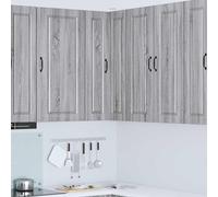 vidaXL Armario Esquinero de Pared PORTO Gris Sonoma 57 x 57 x 100 cm