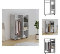 vidaXL Armario gris hormigón de 80x40x110 cm, fabricado en material de madera. - Armarios