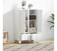 vidaXL Armario industrial acero blanco 67x35x107 cm