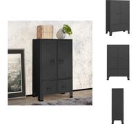 vidaXL Armario industrial, color antracita, 67x35x107 cm, acero - Armarios