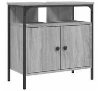 vidaXL Armario lavabo baño madera ingeniería gris Sonoma 60x30x60 cm