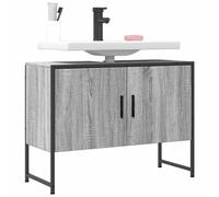 vidaXL Armario lavabo baño madera ingeniería gris Sonoma 80x33x60 cm