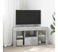 vidaXL Armario LED para TV de Esquina 100 x 40 x 50 cm Gris Concreto