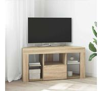 vidaXL Armario LED para TV de Esquina 100 x 40 x 50 cm Roble Sonoma