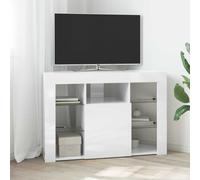 vidaXL Armario LED para TV de Esquina 100x40x68cm Madera de ingeniería Multicolor Brillante
