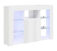 vidaXL Armario LED para TV de Esquina 100x40x68cm Madera de ingeniería Multicolor Brillante