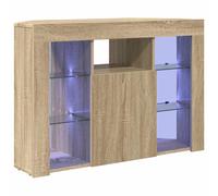 vidaXL Armario LED para TV de Esquina 100x40x68cm Madera de ingeniería Multicolor Roble sonoma