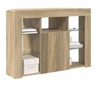 vidaXL Armario LED para TV de Esquina 100x40x68cm Madera de ingeniería Multicolor Roble sonoma