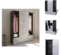 vidaXL Armario modular con 18 compartimentos, color /blanco, 37x146x180,5 cm - Armarios