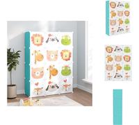 vidaXL Armario modular para niños con 12 compartimentos, color verde, fabricado en PP - Estanterías y armarios para zapatos
