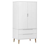 vidaXL Armario Molde Madera Maciza de Pino Blanco 90x55x175 cm