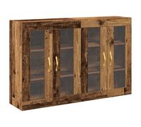 vidaXL Armarios de pared, 2 unidades, madera reciclada, 69,5 x 34 x 90 cm, material de madera