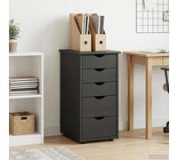 vidaXL Armario Negro 34 x 39 x 61,5 cm Madera de Pino Macizo