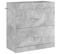 vidaXL Armario para baño, color gris hormigón, 78,5 x 37,5 x 81 cm, material de madera