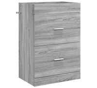 vidaXL Armario para baño, color gris Sonoma, 56 x 37,5 x 81 cm, fabricado en material de madera