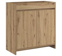 vidaXL Armario para baño, estilo artesanal, roble, 78,5 x 37,5 x 81 cm, material de madera