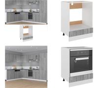vidaXL Armario para despensa gris Sonoma, 60x46x81,5 cm, material de madera - Armario para despensa - Armarios para despensa - Armario para horno - Armario para horno de cocina