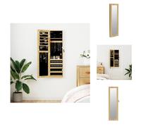 vidaXL Armario para joyas con espejo, para montaje en pared, 30x8,5x106 cm - Espejo