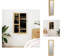 vidaXL Armario para joyas con espejo, para montaje en pared, 30x8,5x90 cm - Espejo