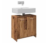 vidaXL Armario para lavabo de baño madera ingeniería envejecida