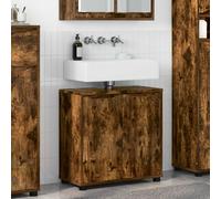vidaXL Armario para lavabo de baño Roble ahumado 60 x 30 x 60 cm