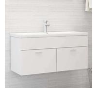 vidaXL Armario para lavabo madera contrachapada blanco 100x38,5x46 cm