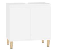 vidaXL Armario para lavabo madera contrachapada blanco 58x33x60 cm