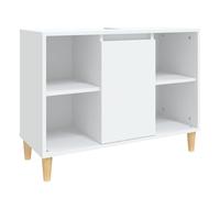 vidaXL Armario para lavabo Madera contrachapada blanco 80x33x60 cm