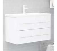 vidaXL Armario para lavabo madera contrachapada blanco 80x38,5x48 cm