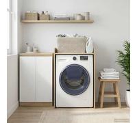 vidaXL Armario para lavadora 67,5 x 48 x 97 cm, Mueble moderno para baño, organizador de lavandería compacto, estante duradero y elegante