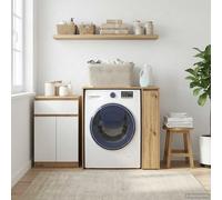 vidaXL Armario para lavadora con puerta Roble artisan 87 x 60 x 89 cm