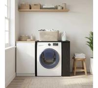 vidaXL Armario para lavadora con puerta Roble Negro 87 x 60 x 89 cm