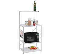 vidaXL Armario para microondas madera ingeniería blanco 60x39,6x123 cm