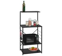 vidaXL Armario para microondas madera ingeniería negro 60x39,6x123 cm