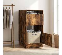 vidaXL Armario para ropa, color roble ahumado, 50 x 68 x 102 cm, material de madera