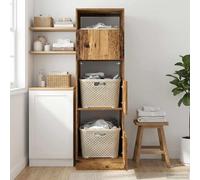 vidaXL Armario para ropa con puerta, madera reciclada, 50 x 68 x 162 cm, material de madera