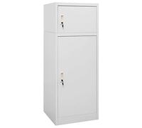 vidaXL Armario para Sillas de Montar Monturas con Estante Casillero Equipo de Hípica Cuarto de Arreos Almacenaje Acero Gris Claro 53x53x140 cm