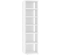 vidaXL Armario para zapatos, blanco, 27,5 x 27 x 102 cm, material de madera