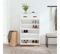 vidaXL Armario para zapatos, blanco brillante, 60x35x105 cm, material de madera - Armario para zapatos - Armarios para zapatos - Almacenamiento de zapatos - Organizador de zapatos