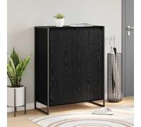 vidaXL Armario para Zapatos con puerta Roble Negro 79 x 36 x 100 cm