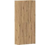 vidaXL Armario para zapatos de 80 x 35,5 x 180 cm, fabricado en material de madera con acabado en roble artesanal